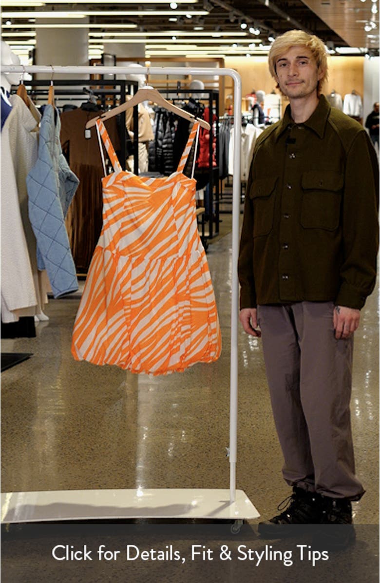 Prunella Bubble Hem Cotton Minidress, sales video thumbnail