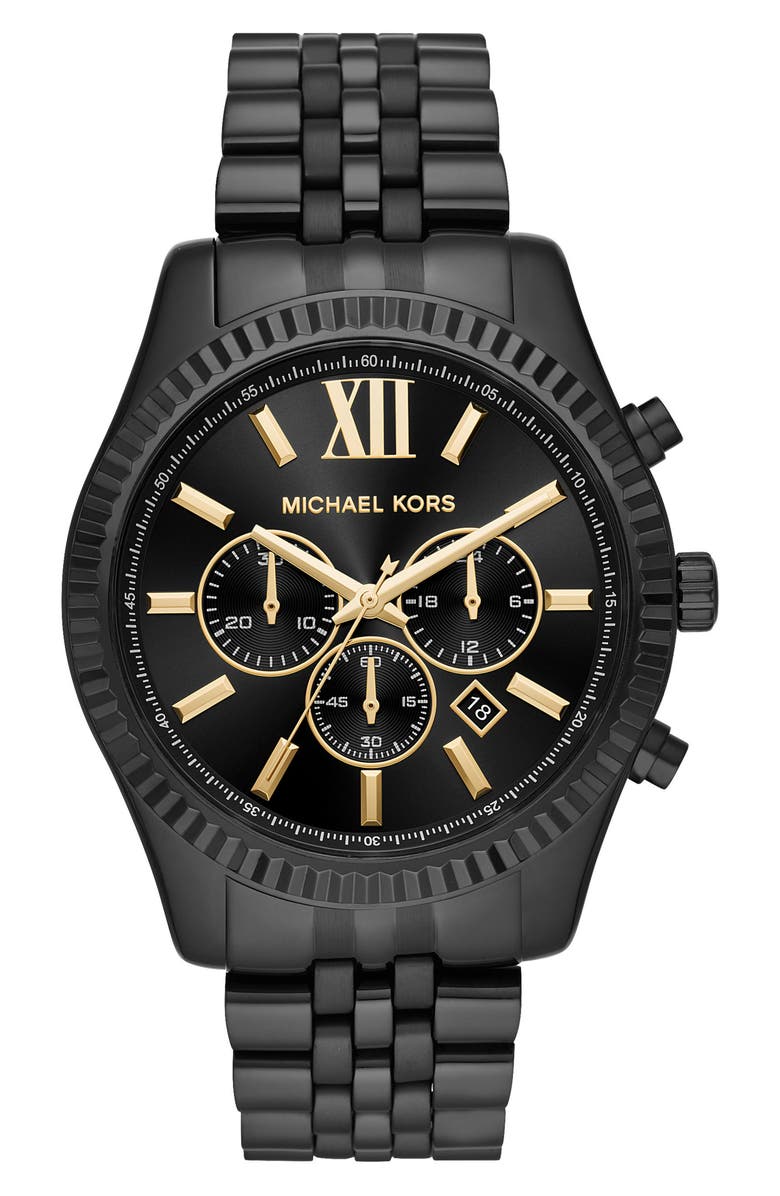Michael Kors Lexington Bracelet Chronograph Watch, 44mm x 54mm, Main, color,