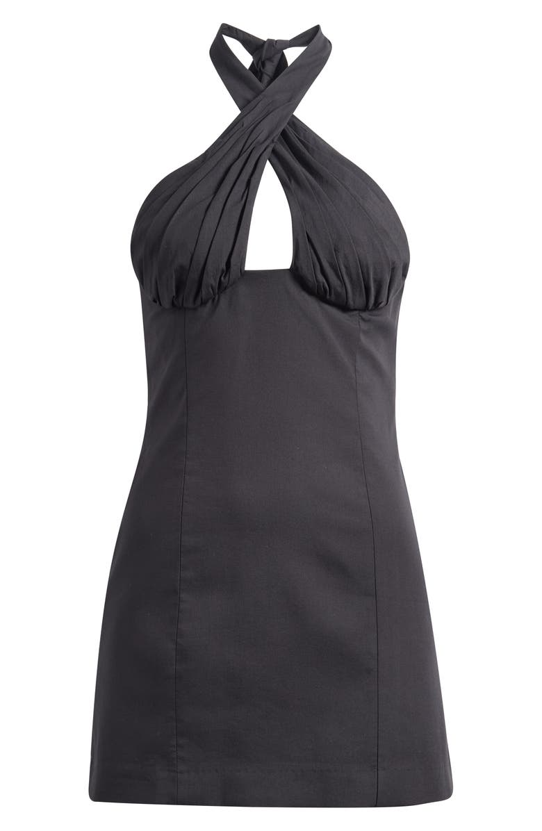 MANGO Featuring Hailey Bieber Bambi Halter Neck Minidress, Alternate, color,
