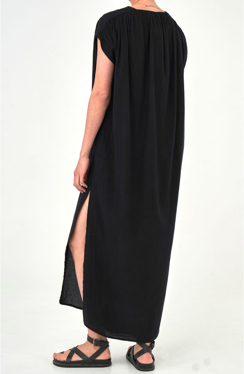 ocean+main Sleeveless Maxi Tunic, Alternate, color, Black