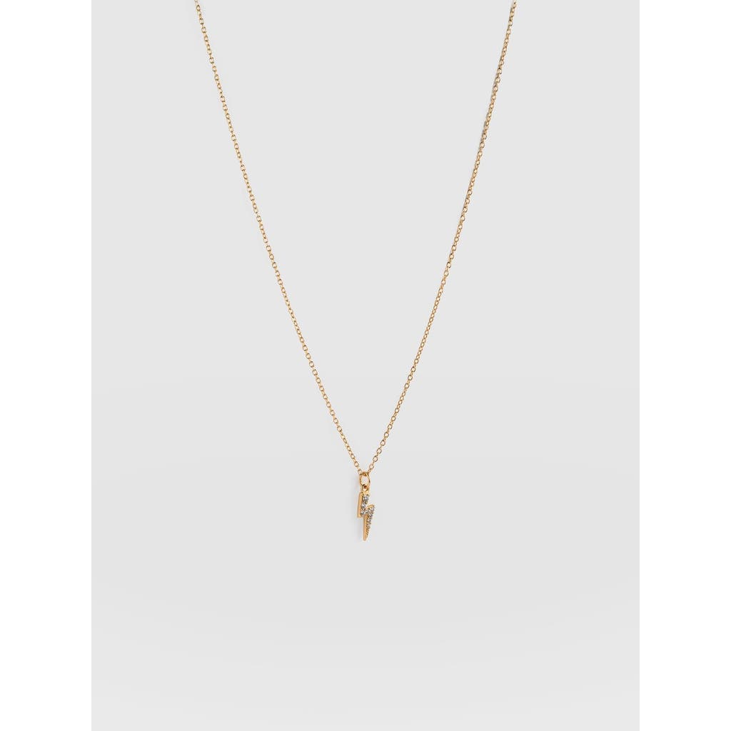 Saint + Sofia Astral Lightning Charm Necklace In Gold