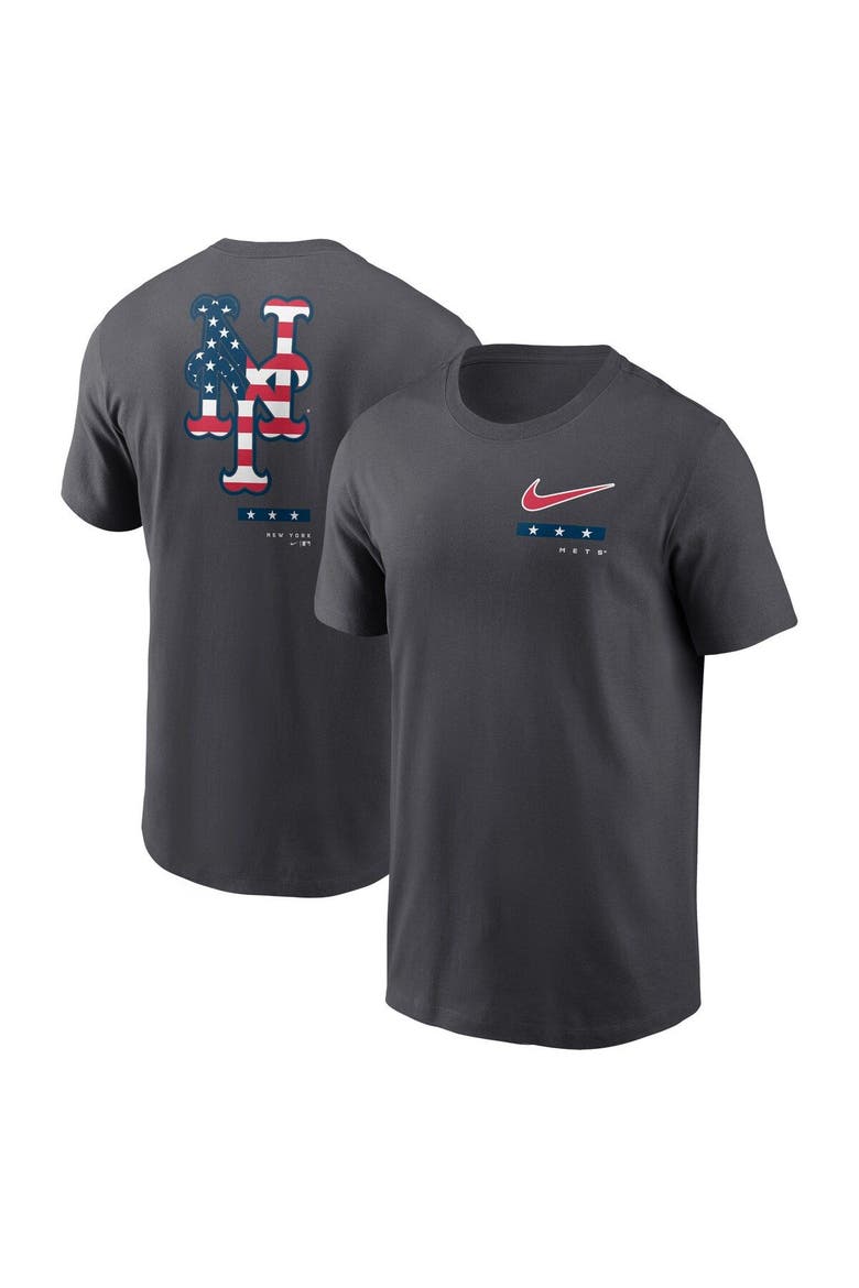 Men's Nike Anthracite New York Mets Americana T-Shirt, Main, color, Anthracite