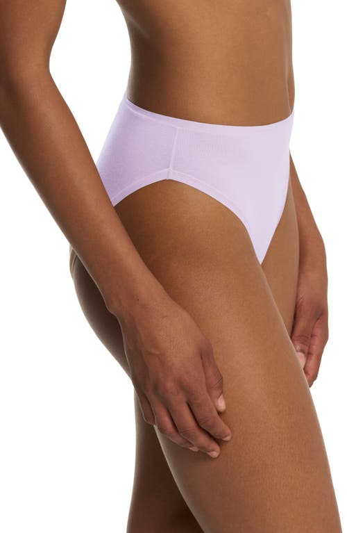 Natori Bliss Bare Cotton High Cut Brief In Pink