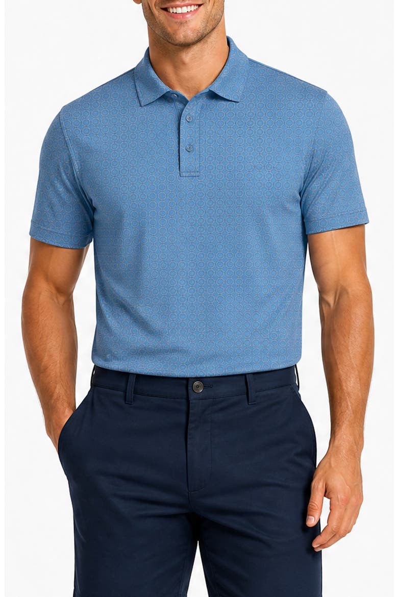 Performance Stipple Spot Tech Jersey Polo, Main, color, RIVIERA