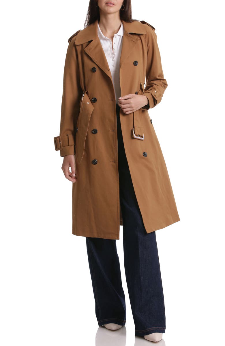 Avec Les Filles Water Resistant Stretch Cotton Trench Coat, Alternate, color, 