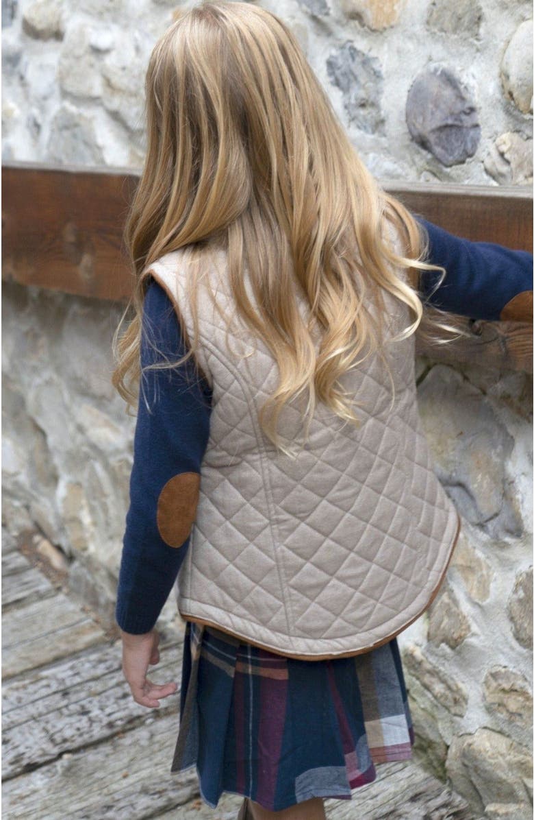 Hope & Henry Girls' Organic Pleated Buckle Skirt, Kids, Alternate, color, 