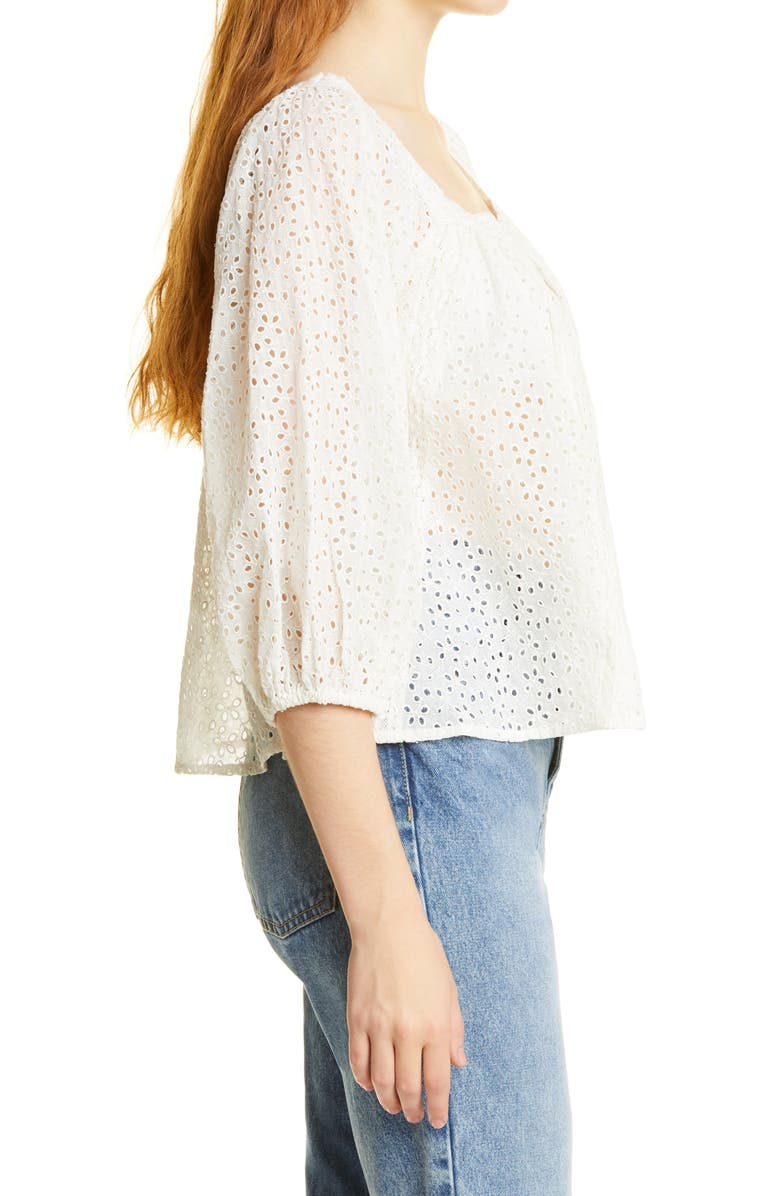 byTiMo Organza Square Neck Top, Alternate, color, 