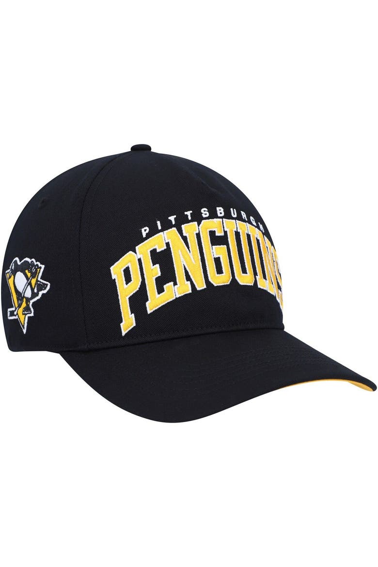 Men's '47 Black Pittsburgh Penguins Block Arch Hitch Snapback Hat, Main, color, Black