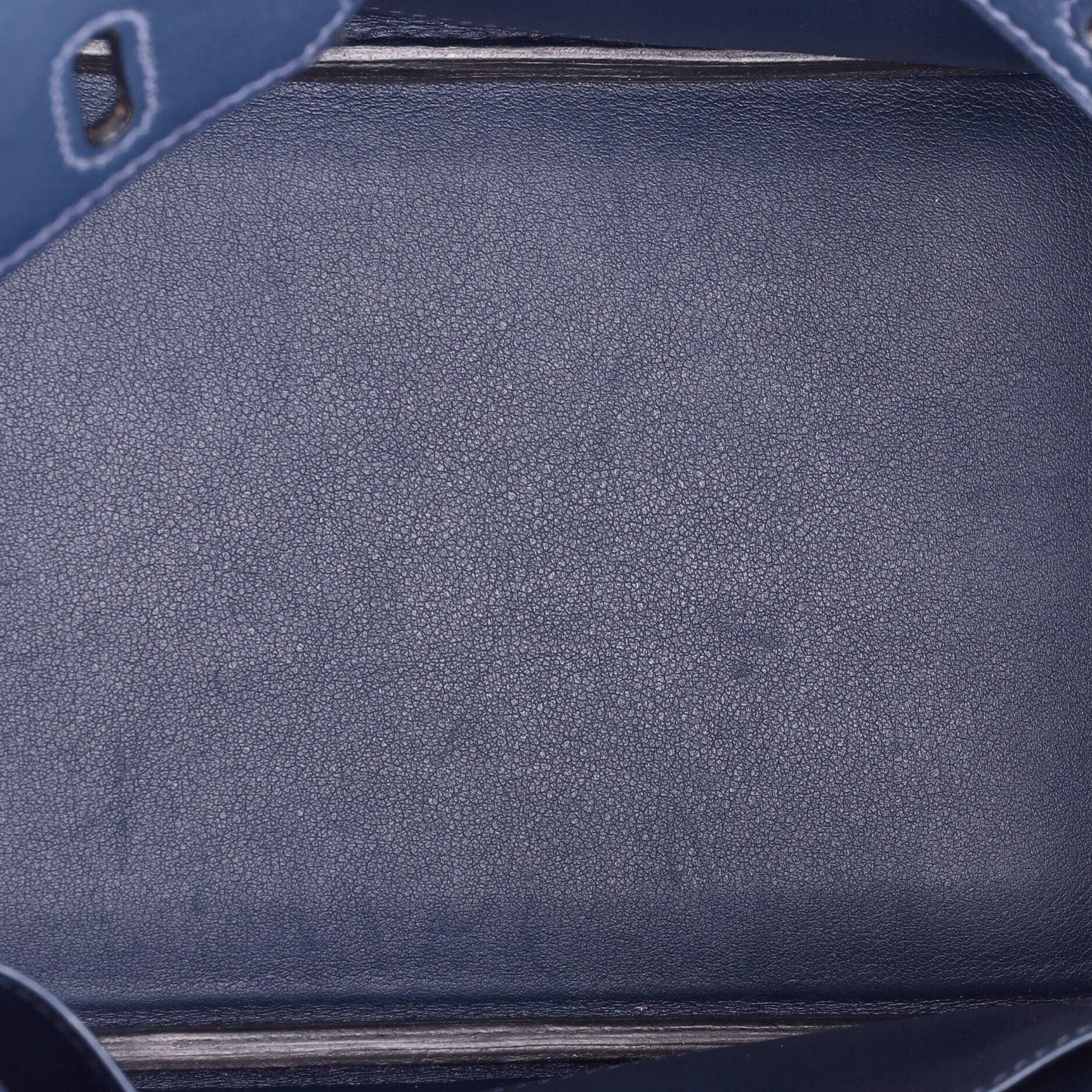 Pre-Owned Hermes Birkin Handbag Blue Swift with Palladium Hardware 25, Alternate, color, 