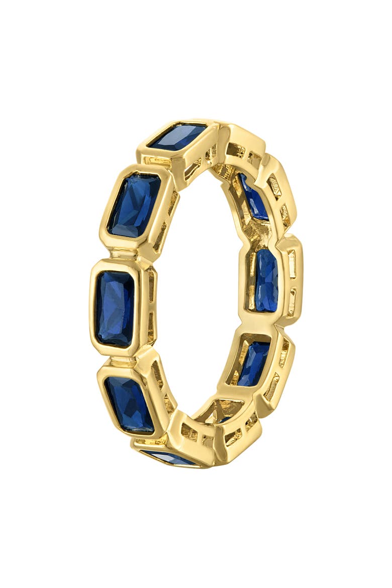 Lab Created Sapphire Eternity Ring, Alternate, color, BLUE