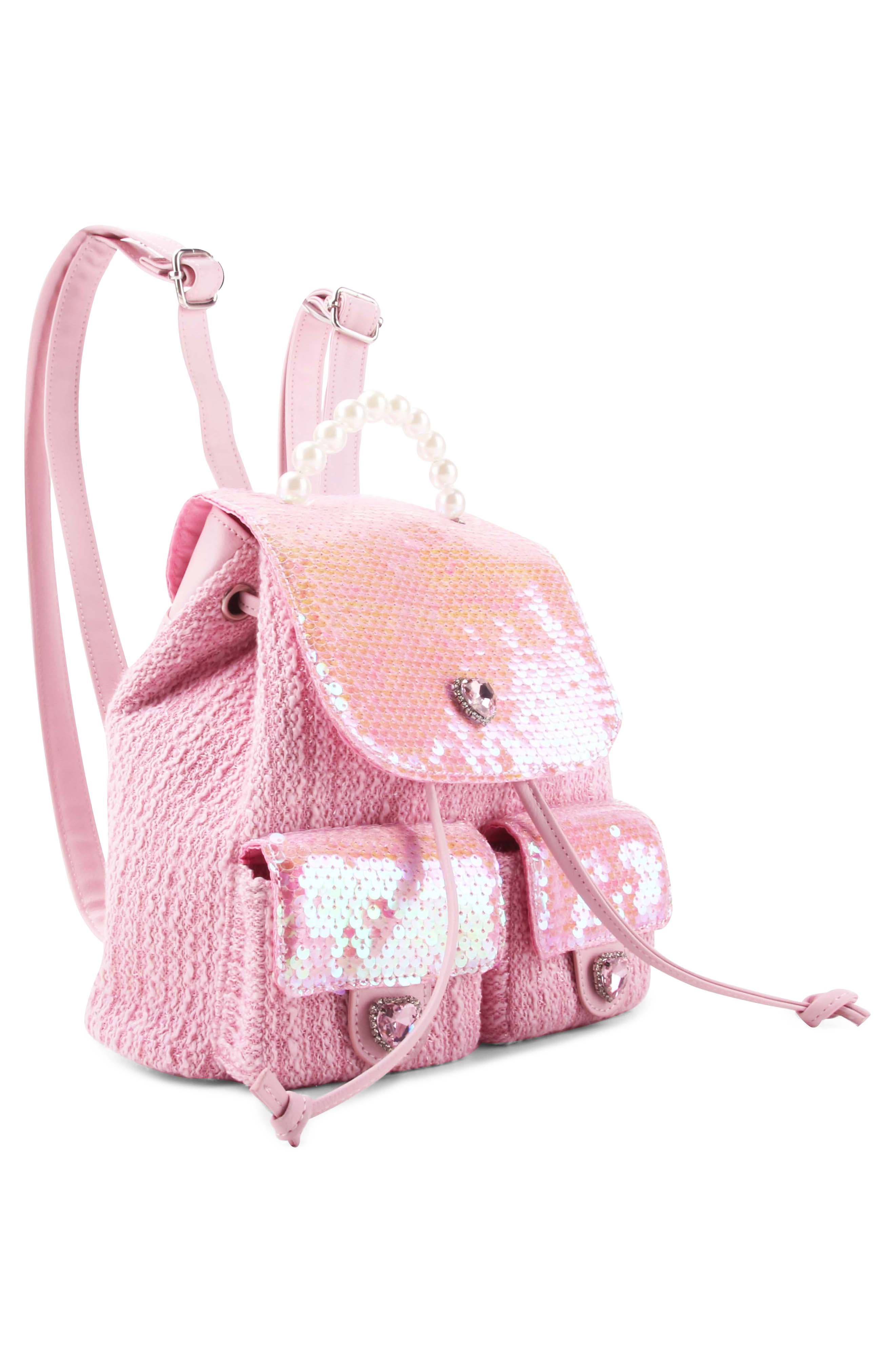 OMG Accessories Kids' Mini Heart Sequin Backpack, Alternate, color, 