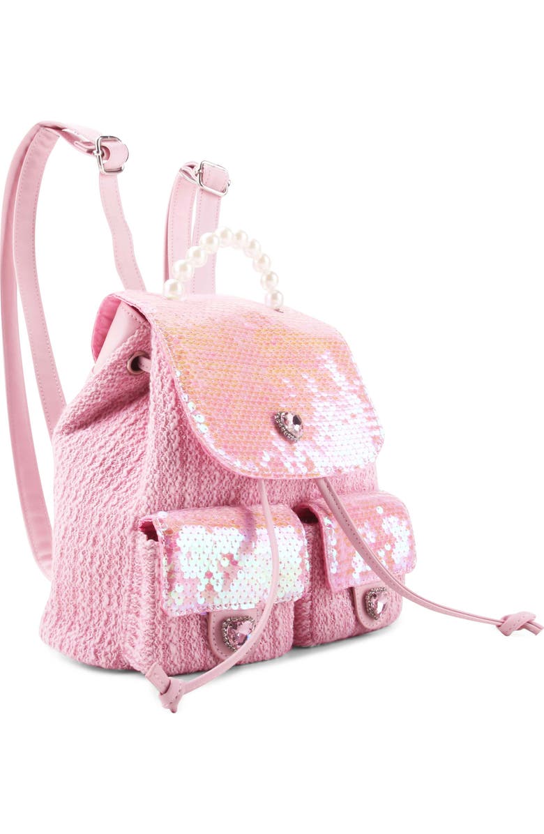 OMG Accessories Kids' Mini Heart Sequin Backpack, Alternate, color,