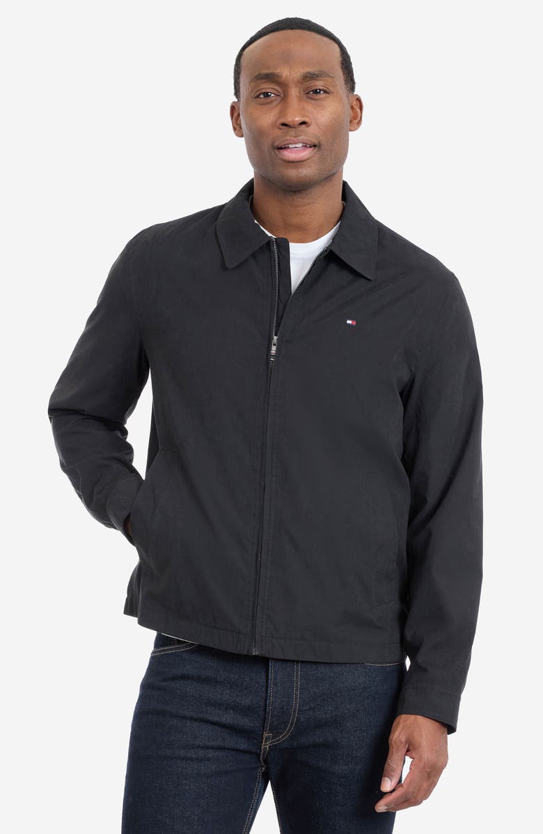 Tommy Hilfiger Microfiber Golf Jacket, Alternate, color, Black