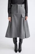 Sacai Wool Flannel Cargo Skirt