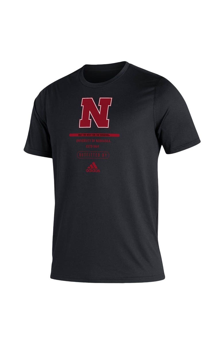 adidas Men's adidas Black Nebraska Huskers Sideline Locker Tag Creator AEROREADY T-Shirt, Alternate, color, 