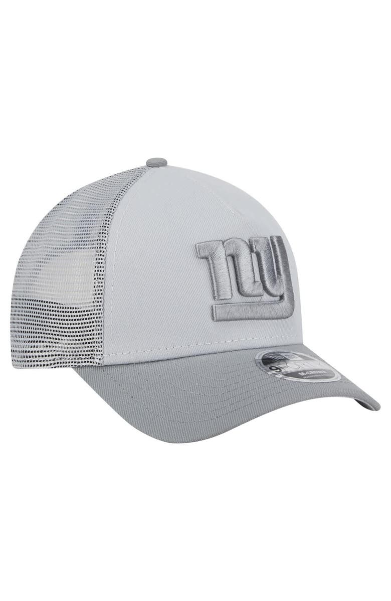 New Era Men's New Era Gray New York Giants Domain A-Frame Trucker 9FORTY Adjustable Hat, Alternate, color, 
