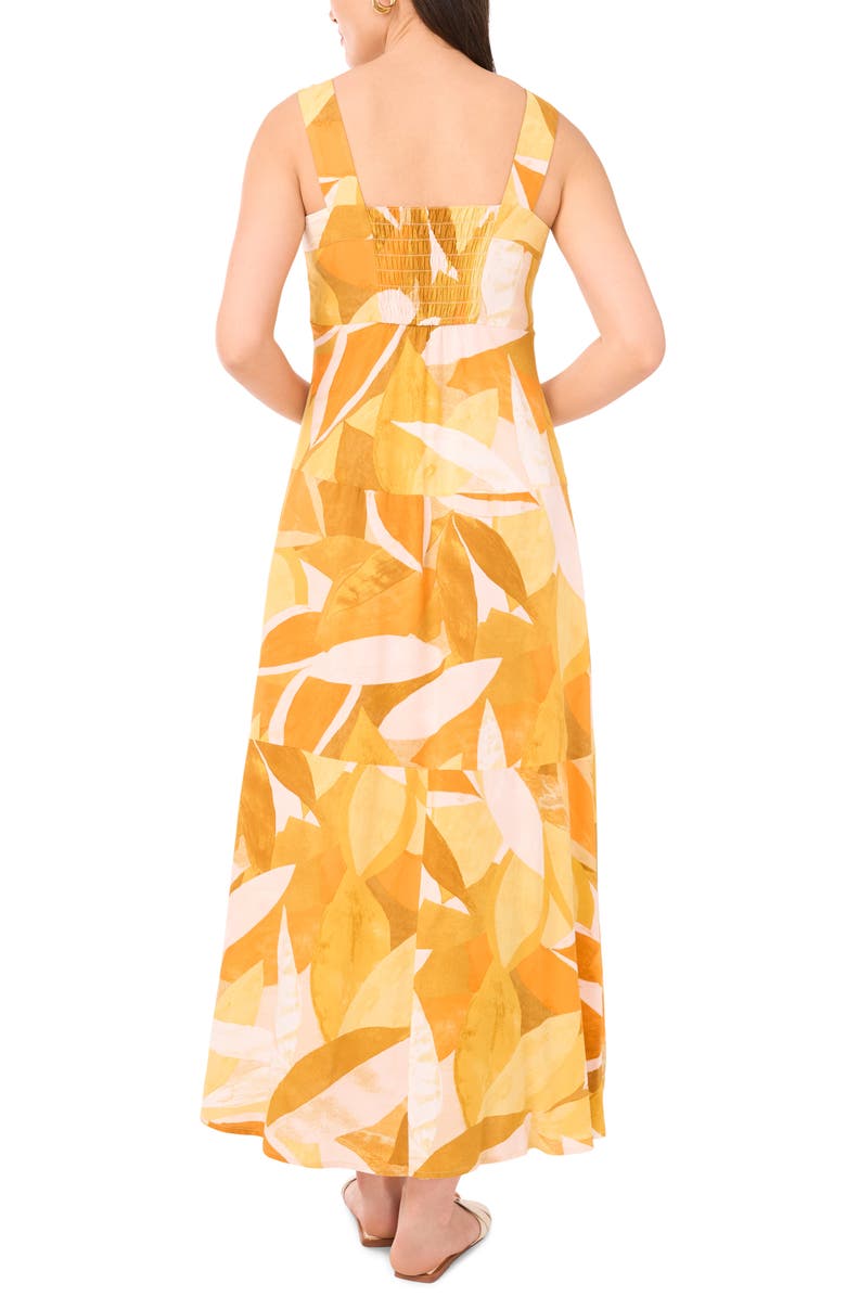 Vince Camuto Printed Maxi Sundress, Alternate, color, Tangerine