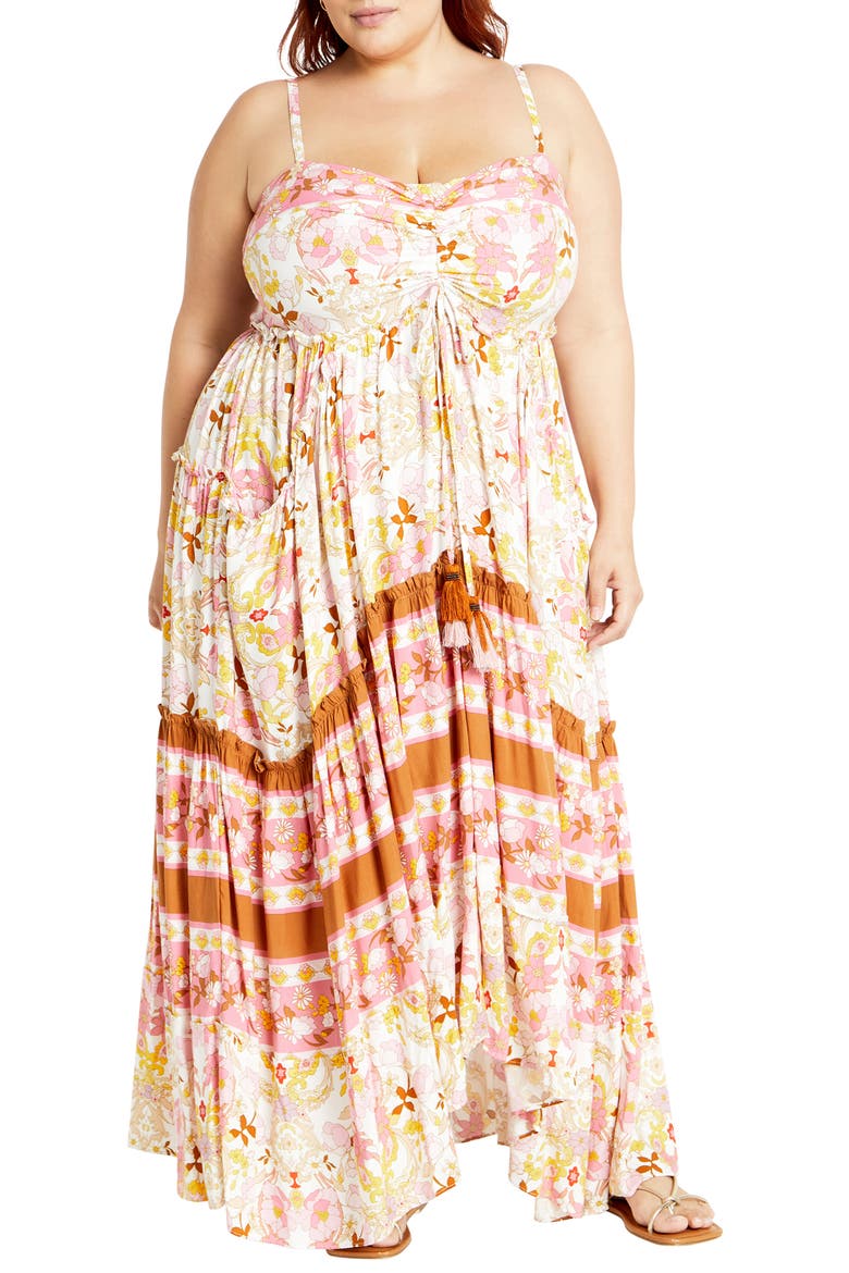 Lilah Love Floral Maxi Dress, Main, color, IVORY FREE SPIRIT