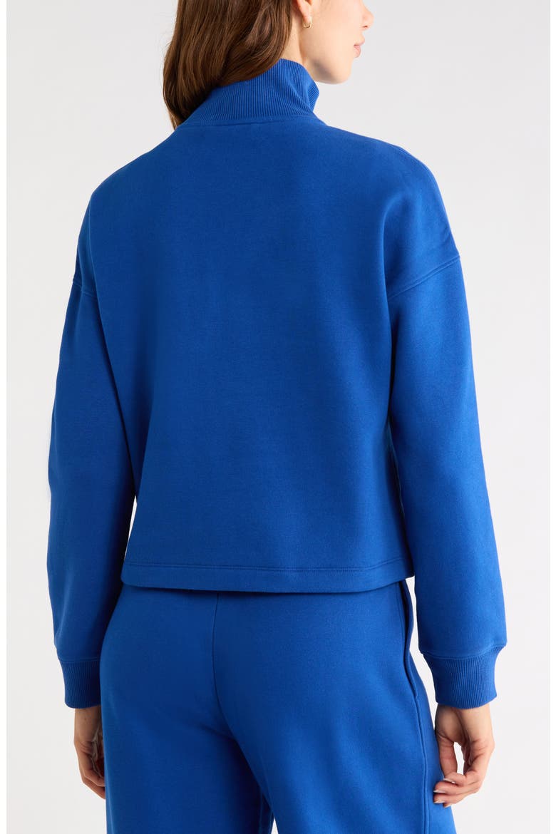 Exhale Fleece Half Zip Pullover, Alternate, color, BLUE SODALITE