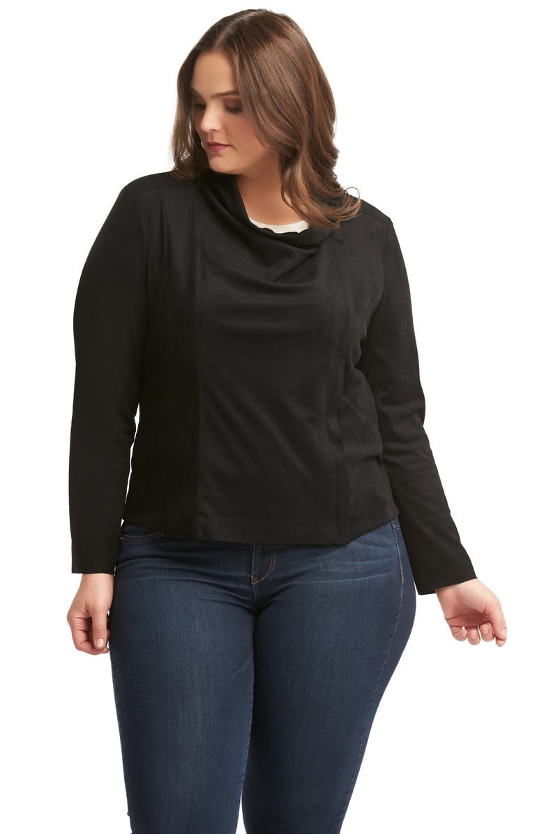 Tart Lemon Tart Sayna Moto Jacket, Alternate, color, Black