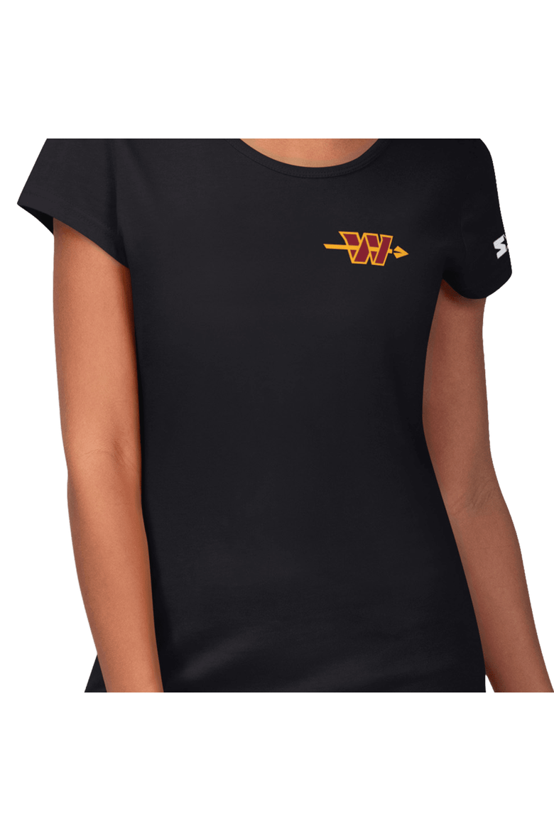 Women's Starter Black Washington Commanders Endzone T-Shirt, Alternate, color, Black