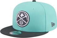 New Era Men's New Era Turquoise/Charcoal Denver Nuggets Color Pack Two-Tone 9FIFTY Snapback Hat