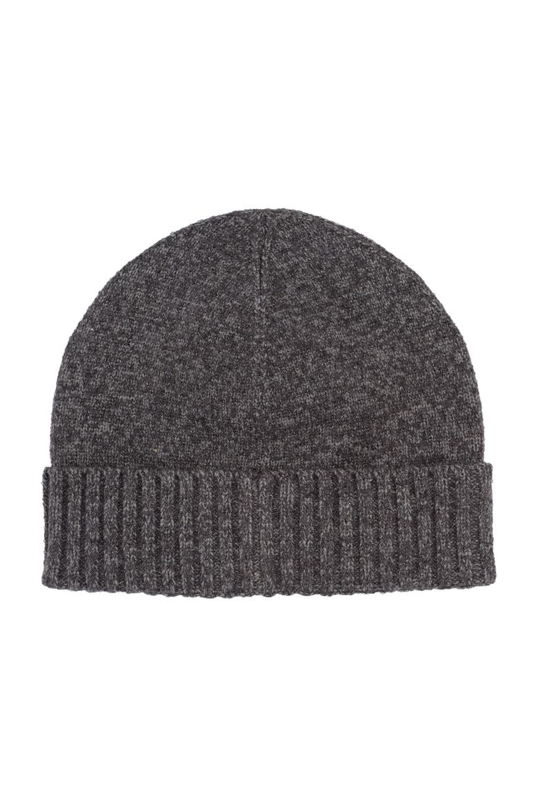 metallic two button knit beanie, Alternate, color, charcoal