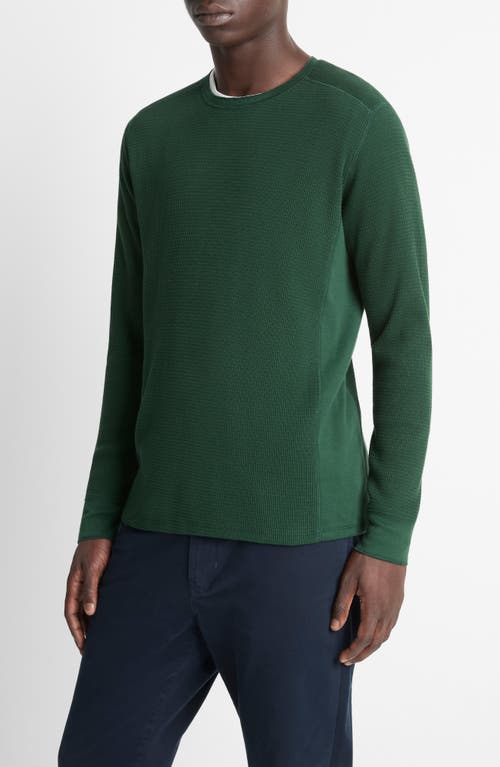Vince Thermal Long Sleeve T-shirt In Green