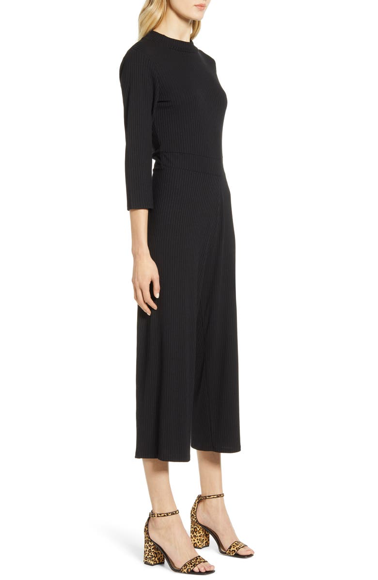 Bobeau Ribbbed Knit Crop Jumpsuit, Alternate, color, 