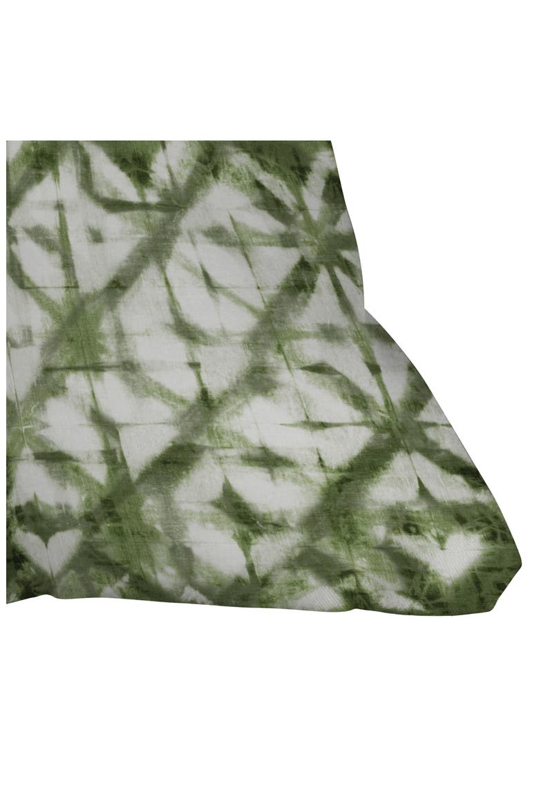 Modern Abstract Print Throw Pillow, Alternate, color, OLIVE