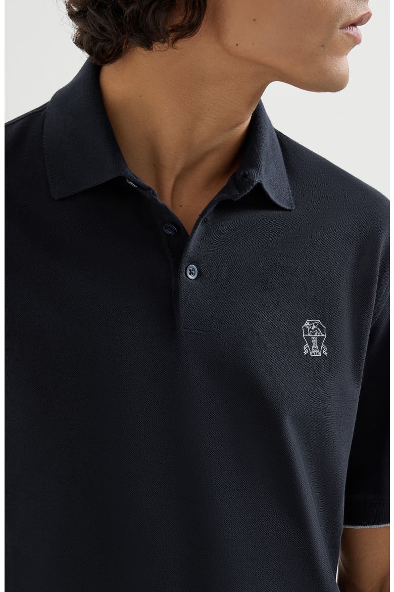 Piqué polo shirt, Alternate, color, Navy Blue