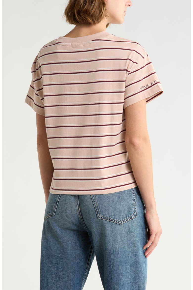Boxy Yarn Dye Stripe T-Shirt, Alternate, color, FIG EMBROIDERY