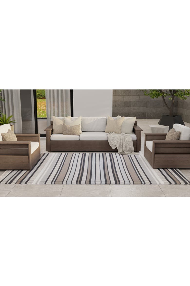 Stripes Rug, Alternate, color, Cool Grey - 5'x8'