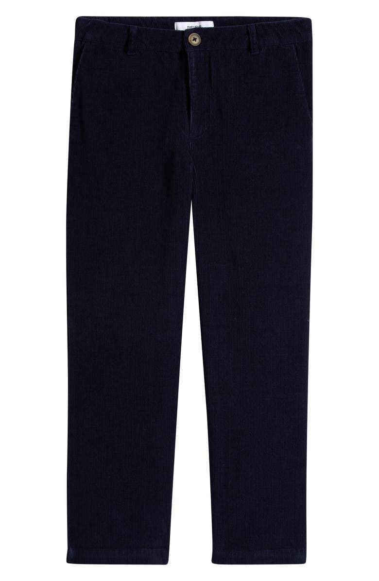 Reiss Kids' Banburgh Flat Front Cotton Corduroy Pants, Main, color, Navy