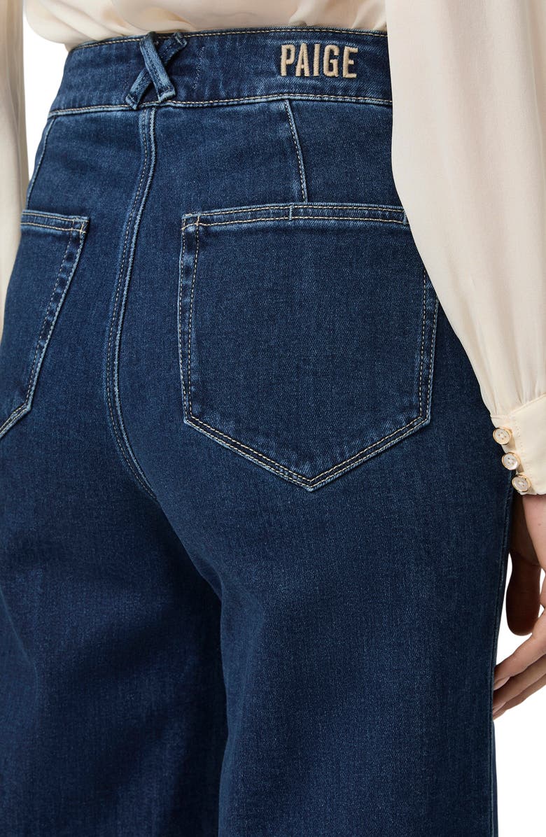 PAIGE Anessa Seamed High Waist Wide Leg Jeans, Alternate, color,