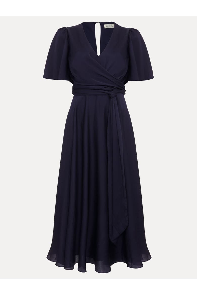 Abbie Wrap Dress, Alternate, color, Navy