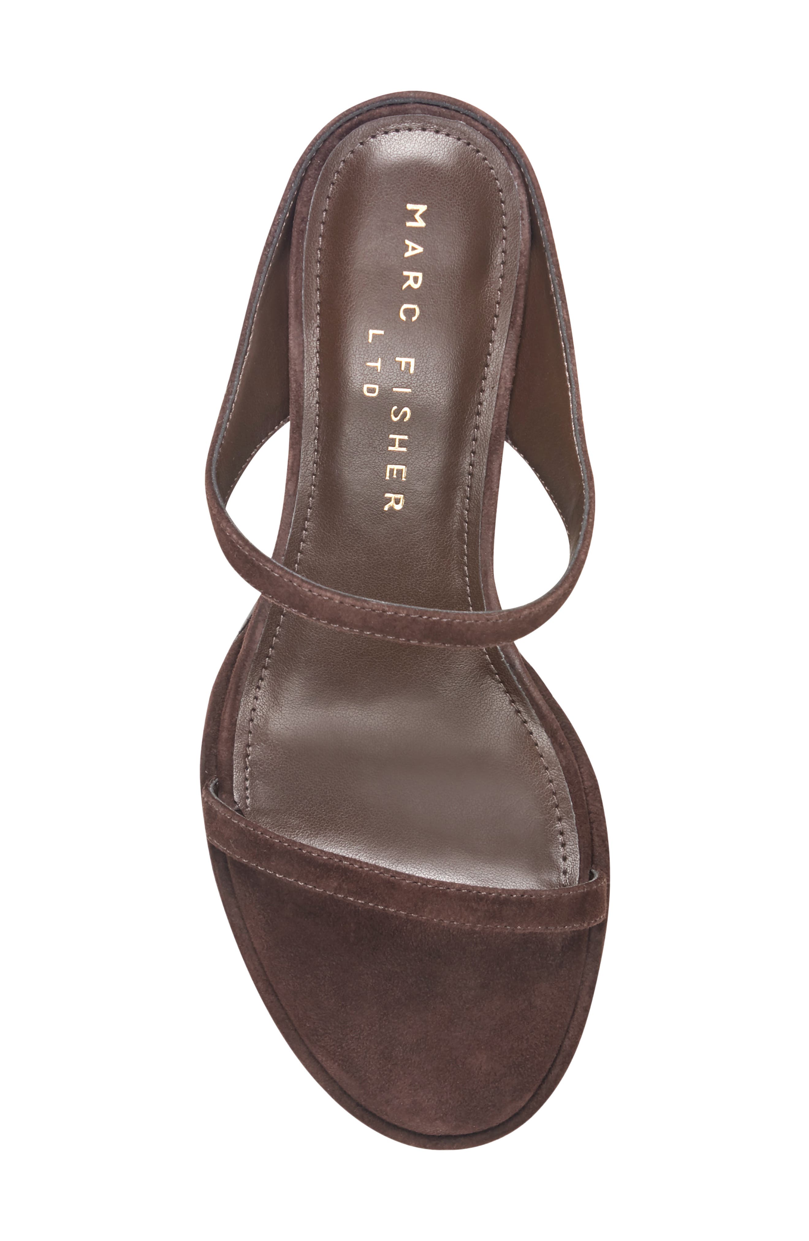 Alonde Slide Sandal, Alternate, color, DARK BROWN SUEDE