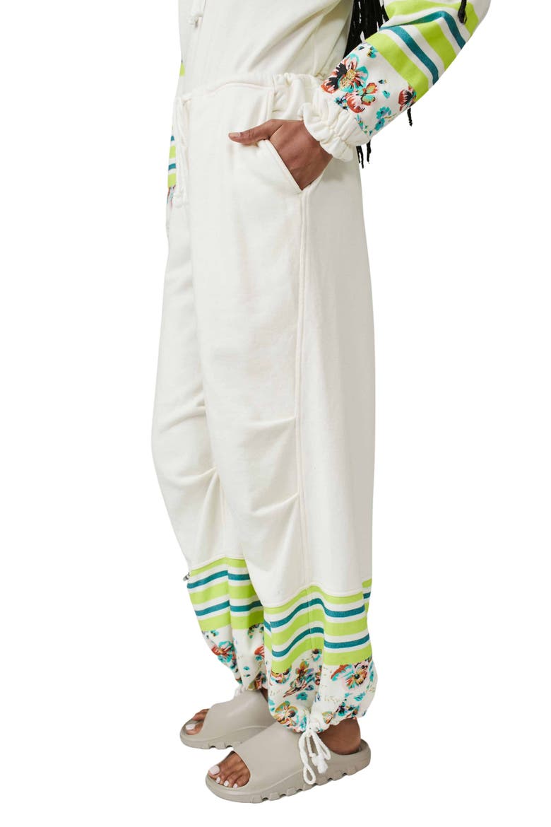 FP Movement Sway Floral Print Pants, Alternate, color, IVORY COMBO