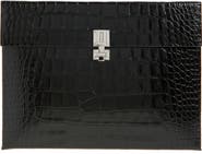 TOM FORD Croc Embossed Patent Leather Clutch