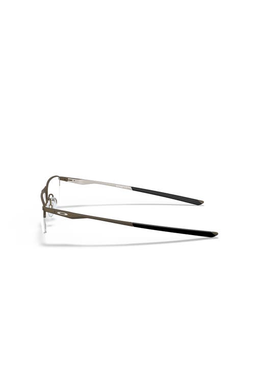 Oakley 54mm Rectangle Optical Glasses In Metallic
