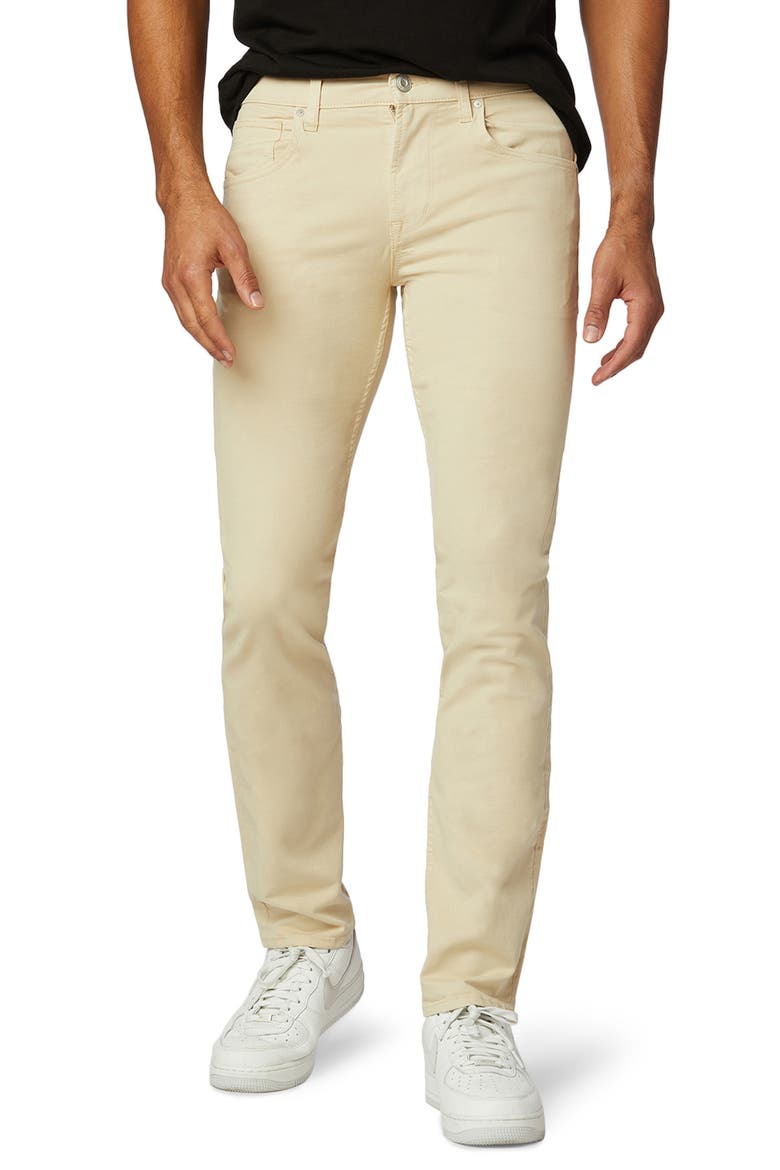 Blake Stretch Twill Slim Straight Fit Pants, Main, color, LT BEIGE