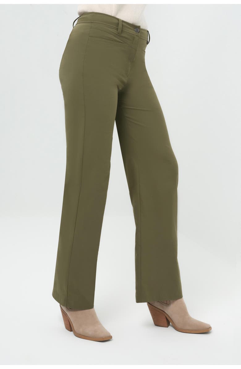 Anatomie Greyson Mid-Weight Stretch Wide Leg Pant, Alternate, color, Olive Green