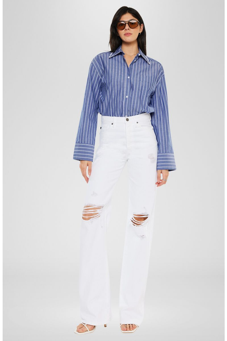 Montana Ultra High Rise 90's Flare Jeans, Alternate, color, White