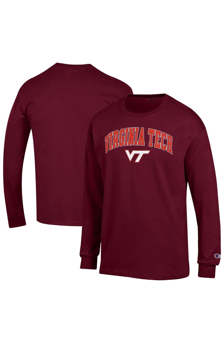 Champion Men's Champion  Maroon Virginia Tech Hokies Arch Over Logo Long Sleeve T-Shirt, Alternate, color, Maroon