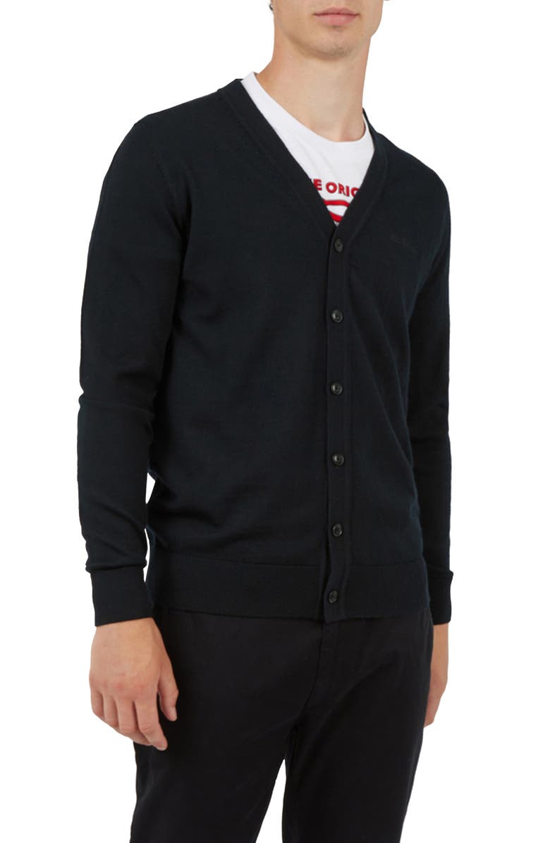 Ben Sherman Merino Wool Blend Cardigan, Main, color, 