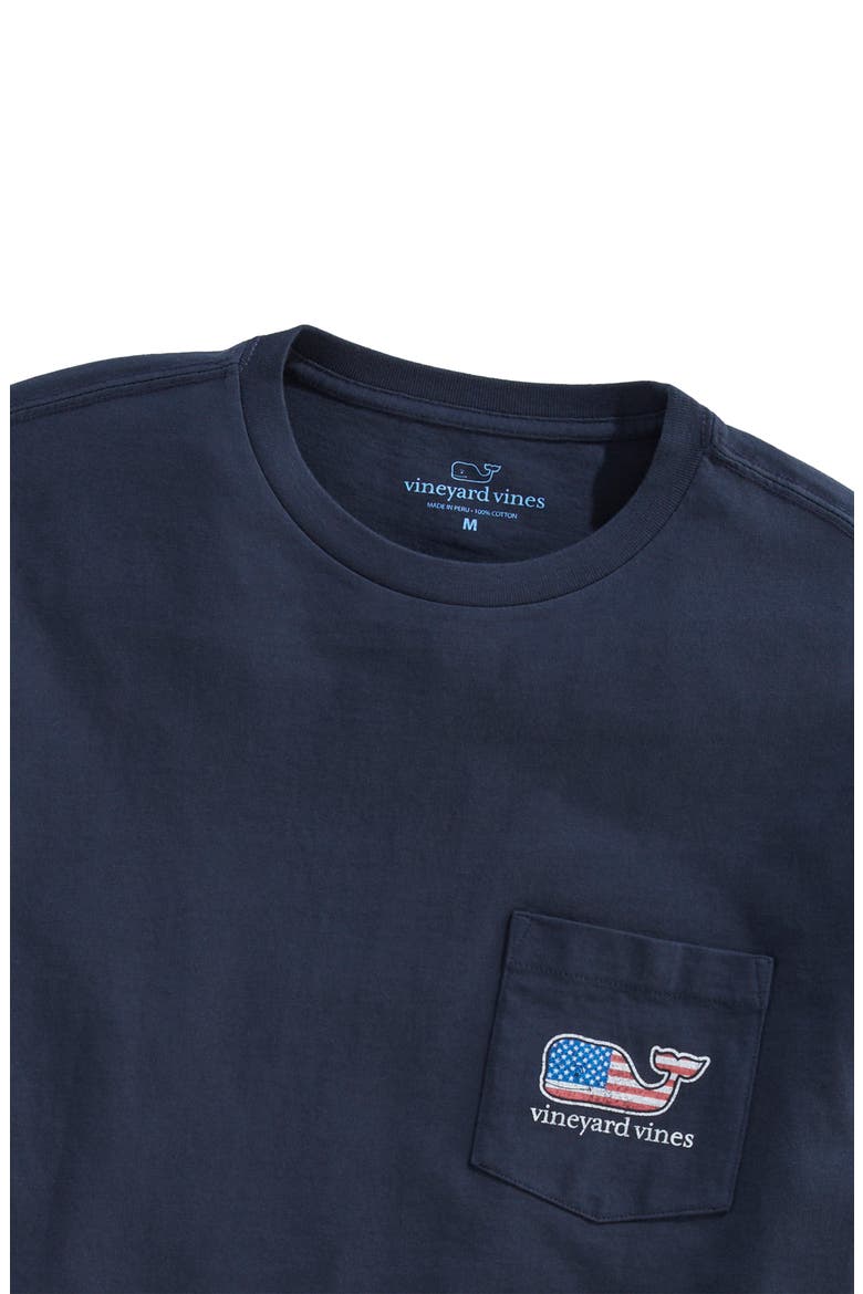 Whale Flag Cotton Graphic T-Shirt, Alternate, color, VINEYARD NAVY