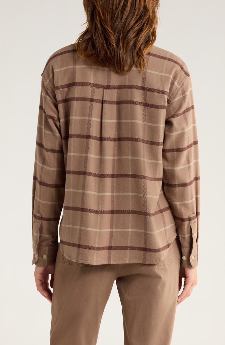 Free Fly Seawool Flannel Shirt, Alternate, color, Fossil Plaid