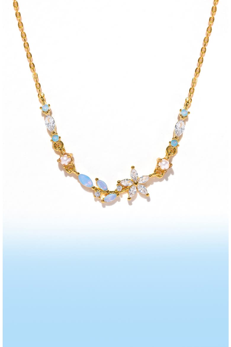 Blushing Blossom Necklace, Alternate, color, GOLD