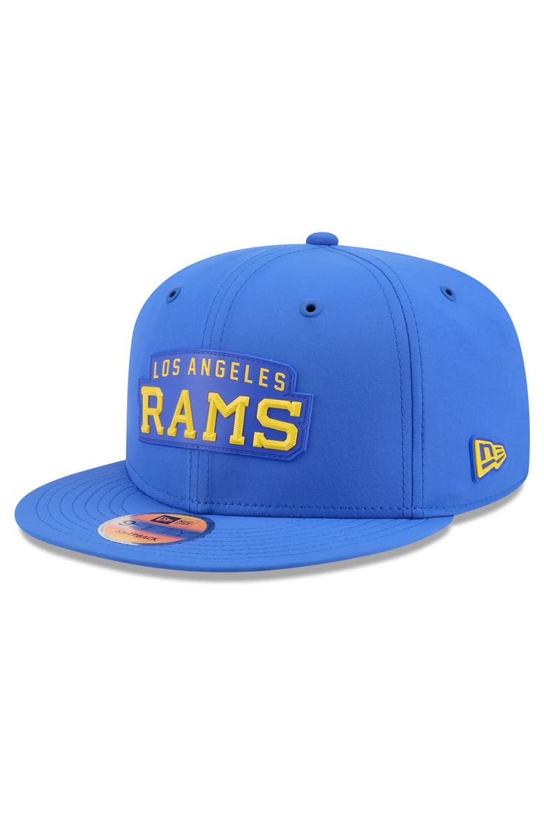 Men's New Era Royal Los Angeles Rams 2026 Sideline Throwback 9FIFTY Snapback Hat, Main, color, Royal