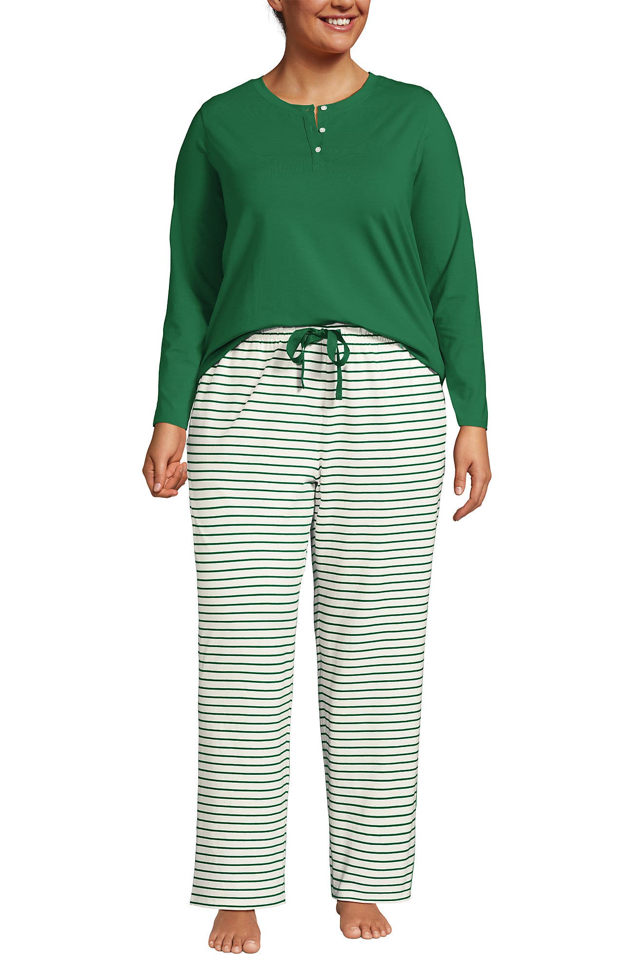 selected Ivory/Clover Simple Stripe